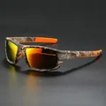 Lunettes de soleil sport polarisées camouflage avec verres miroirs oranges tactiques - Camo Miroir Rouge