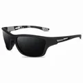 Gafas de sol polarizadas deportivas negras para hombre con montura mate para ciclismo - Montura Negra Lente Gris