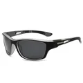 Gafas de sol deportivas polarizadas para hombre, ciclismo exterior, protección UV, SKU - Montura gris translúcida Lente gris