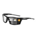 Black frame polarized photochromic sunglasses with weather-responsive lenses - Polarized / Photochromic Gray