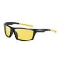 Professional polarized sports sunglasses with yellow lenses and black frame for driving - Polarized / Night Vision Yellow