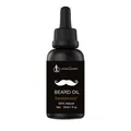 Natural sandalwood beard care oil for grooming in a 30ml black glass dropper bottle - Sandalwood