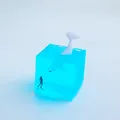 Creative blue resin ocean cube ornament featuring whale tail and miniature diver detail - Beluga Whale (No Base) / 5cm