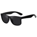 Lunettes de soleil polarisées carrées noires classiques pour hommes et femmes mode - Monture Noire Verres Gris