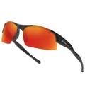 Occhiali da sole sportivi polarizzati semicerchio con lenti specchiate rosse - polarizzato / Montatura Nera Specchio Rosso