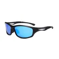 Occhiali da sole sportivi polarizzati da ciclismo, montatura nera, lenti blu - Montatura Nera Lente Specchiata Blu