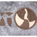 Puzzle en bois stimulant pour amoureux des oiseaux avec design circulaire abstrait - Full Moon Style