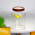 Creative star glass jar night light decor with wooden lid and 540 star origami papers - 3 Stars Style (With 540 Paper Sheets) / S
