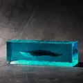 Artistic deep sea blue whale miniature inside a transparent ocean resin block night light - Blue Whale / Standard Ornament