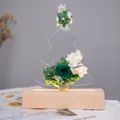 Christmas tree shaped preserved rose night light decoration with warm LED base - Christmas Tree (Gift Box)