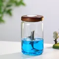 Luce notturna squalo creativa con resina blu oceano in barattolo di vetro - Megalodonte in Bottiglia