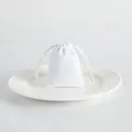 Sacchetto in velluto bianco con coulisse per gioielli e confezioni regalo. - 5*7cm / Bianco