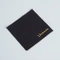Premium black microfiber cleaning cloth with gold Vinknde logo for jewelry and lenses - 8x8cm / Black