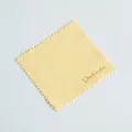 Yellow microfiber jewelry cleaning cloth for watches and glasses with scalloped edges - 8x8cm / Yellow
