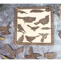 Puzzle artisanal en bois pour les amoureux des oiseaux avec formes découpées - Bird Puzzle Style
