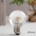 Accessoire d'ampoule E27 boule de cristal de pissenlit 60mm pour une décoration d'intérieur - 5V USB / Pissenlit (60mm)