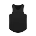 Black quick-dry athletic tank top for men, casual sleeveless training gym jersey shirt - S / Tops / Black