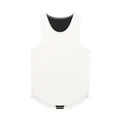 Men's breathable quick-dry sports tank top in white for gym training and basketball - White