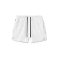 Pantaloncini sportivi da uomo in mesh bianco ad asciugatura rapida con coulisse nera - Taglia S / Parte Inferiore (DK-908) / Bianco