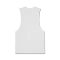 Vue détaillée de face d'un débardeur de musculation blanc sans manches pour homme - S / Hauts / Blanc