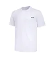Detailed texture view of white quick-dry sports t-shirt with breathable grid pattern - S / Tops / White