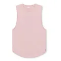 Men's breathable light pink sports tank top with curved hem for gym and training - Lotus Pink