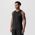 Athletic black mesh tank top for men's basketball and gym fitness training session - S / Black