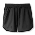 Vista frontale di pantaloncini sportivi 2 in 1 neri ad asciugatura rapida per il fitness - Taglia S / Pantaloni e gonne / Nero