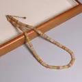Collana bohémien fatta a mano con pietre naturali dai toni caldi e distanziatori dorati - Avventurina rossa traslucida