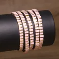 Handmade Tila bead bracelet featuring pink and gold rectangular spacers for women and gifts - Pink & Gold (TLSL-013)