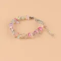 Bracelet en éclats de pierres naturelles colorées avec une chaîne d'extension - Cristal d'Explosion