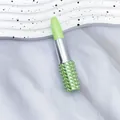 Light green lipstick shaped ballpoint pen with sparkling rhinestone bling decoration - Bullet Tip 0.7mm / Green