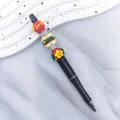 Creative Christmas theme beaded ballpoint pen with colorful charms and glitter barrel - Pearlescent Black (Zhishi Culture Christmas Magic Wand) / 1.0mm Bullet Tip