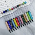 Luxury rhinestone beadable ballpoint pens in vibrant colorful DIY designs for gifting - Random Color