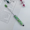 Sparkling green star glitter stylus pen for touch screens and creative DIY crafts - 1.0mm Bullet Tip / Deep Green (9)