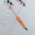 Bolígrafo de cuentas de diamantes de imitación naranja con varilla de metal para bricolaje - Punta de Bala de 1,0 mm / Naranja