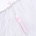 Bolígrafo de cuentas rosa para bricolaje con lindo lazo y estampado de corazones - Lazo/Corazón Blanco Estampado (63)