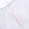 Bolígrafo de cuentas DIY rosa con lindo estampado de lazo y varilla metálica - Mariposa de Cuadros/Lazo Estampado (64)