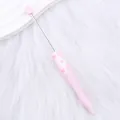 Bolígrafo de cuentas rosa DIY con lindo estampado de lazo para papelería creativa - Rejilla Lazo Estampado (65)