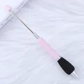 Pink macaron DIY beadable ballpoint pen with a comfortable black sponge grip for stationery - Candy Light Pink