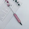 Sparkling pink AB rhinestone beaded ballpoint pen for DIY creative writing gifts - Pink