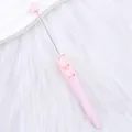 Bolígrafo de cuentas rosa DIY con lindos lazos y corazones y varilla de metal. - Lazo/Corazón Combinado Estampado (67)
