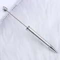 Base de bolígrafo plateado para manualidades DIY con cuentas de papelería creativa - 1.0mm / Plata Estrellada