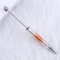Bolígrafo de cuentas DIY con acabado metálico degradado naranja y plata - 1.0mm / Degradado Naranja Estrellado