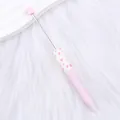 Bolígrafo de cuentas DIY rosa con lindo diseño de lazo y corazón en fondo de piel - Corazón/Lazo Dulce Estampado (69)