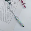 Colorful star-filled beaded stylus pen for touch screens with elegant silver tip - 1.0mm Bullet Tip / White (20)