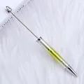 Bolígrafo de cuentas DIY con degradado de cielo estrellado y piezas plateadas - 1.0mm / Degradado Amarillo Estrellado