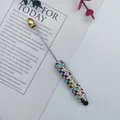 Professional beadable touch screen stylus pen with colorful sparkling rhinestones - Gold Style (5-Gold)