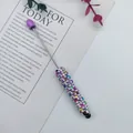 Sparkling colorful rhinestone DIY beadable stylus pen for all touch screen devices - Pink Purple Style (8-Pink Purple)