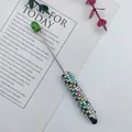 DIY beadable stylus pen with colorful rhinestone handle and green top bead for touch screens - Dark Green Style (9-Dark Green)